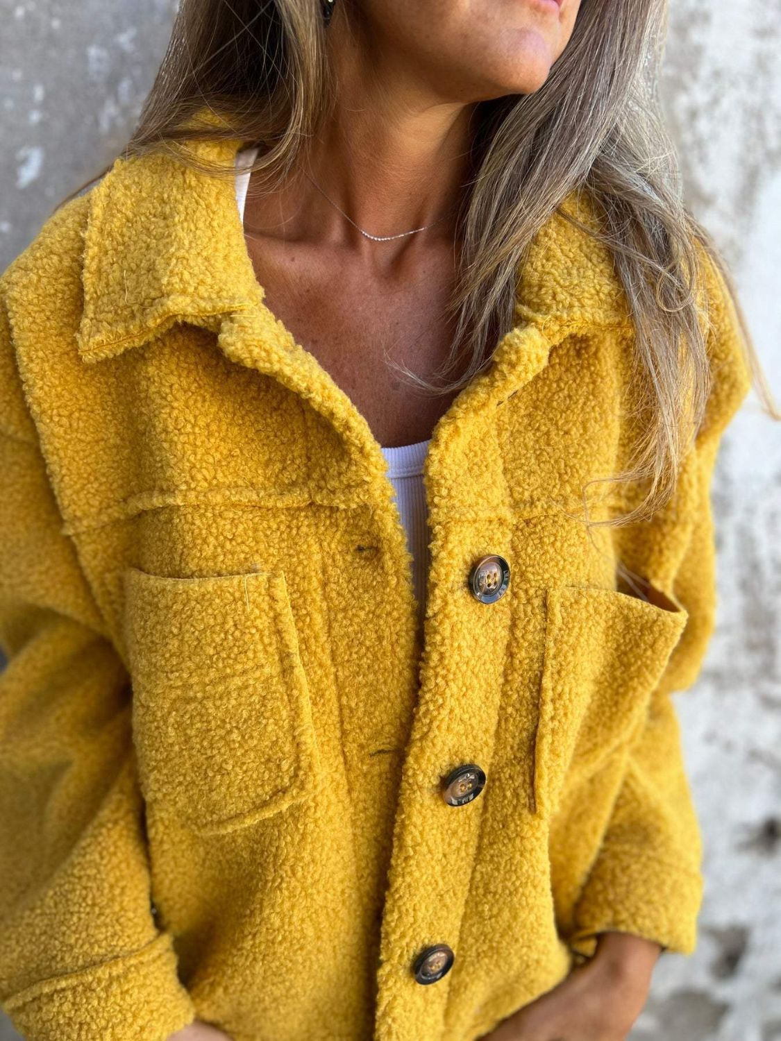 Cozy strikcardigan med knapper