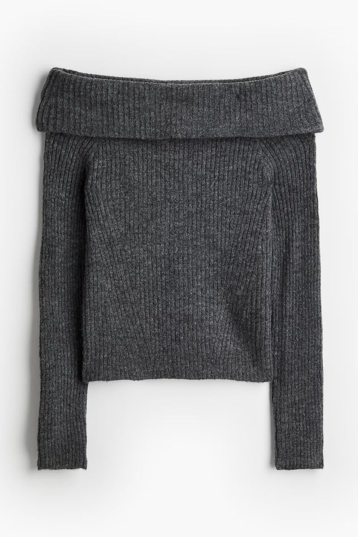 Sila | Off-skulder strik sweater