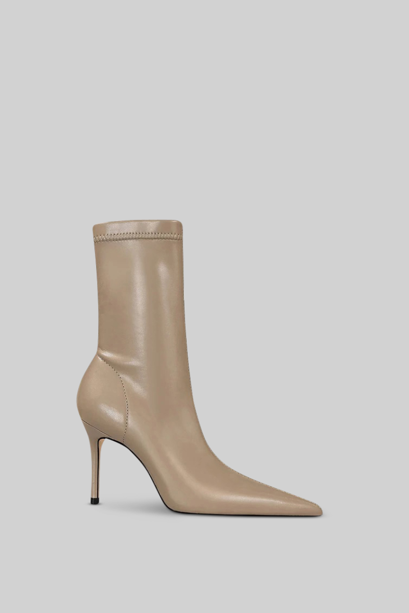 Ankel stiletto støvler - beige