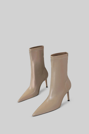 Ankel stiletto støvler - beige