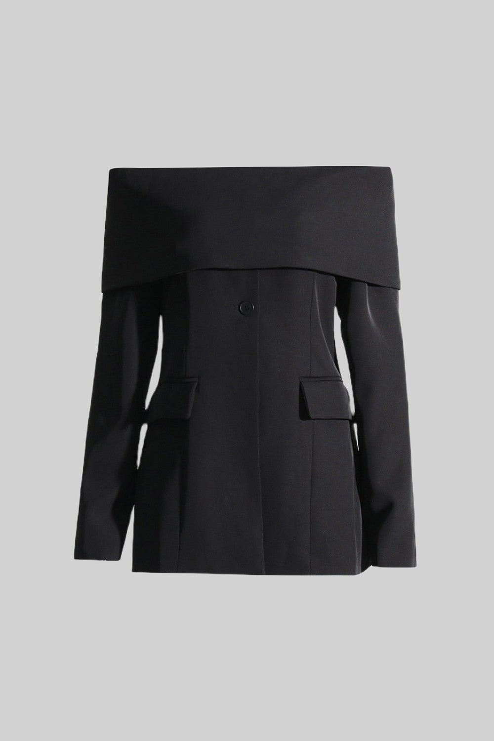 Cut Out Shoulder Jacket - Black