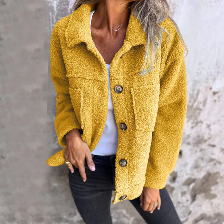 Cozy strikcardigan med knapper