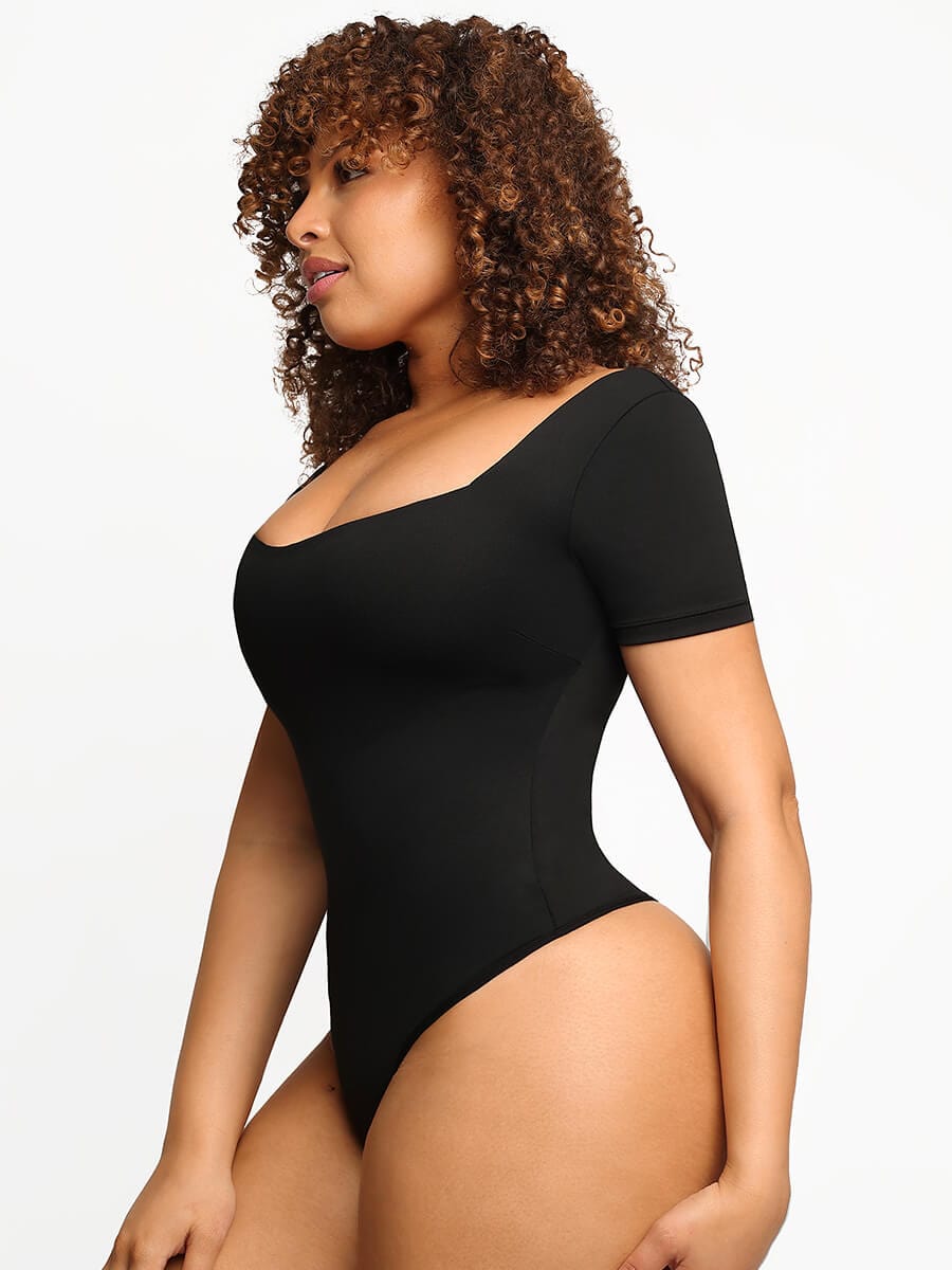 Vierkante Hals Bodysuit