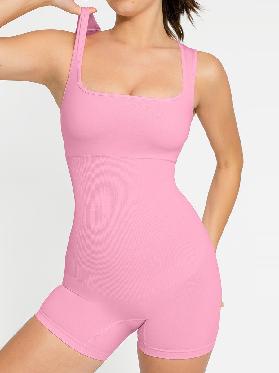 Vierkante Hals Bodysuit