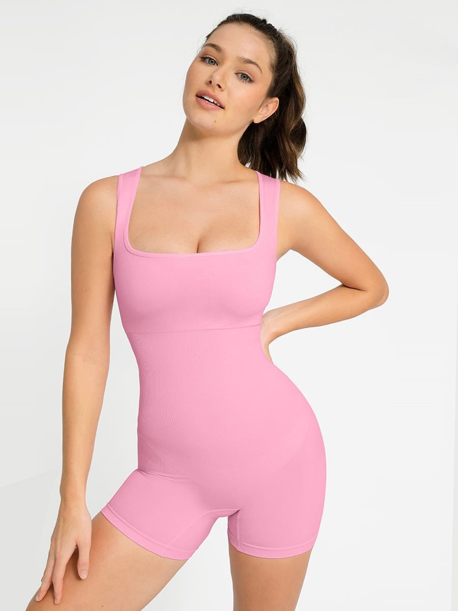 Vierkante Hals Bodysuit