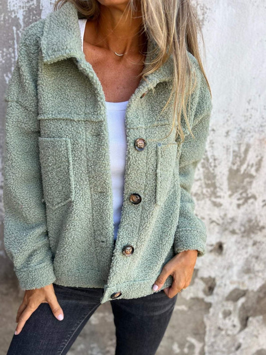 Cozy strikcardigan med knapper