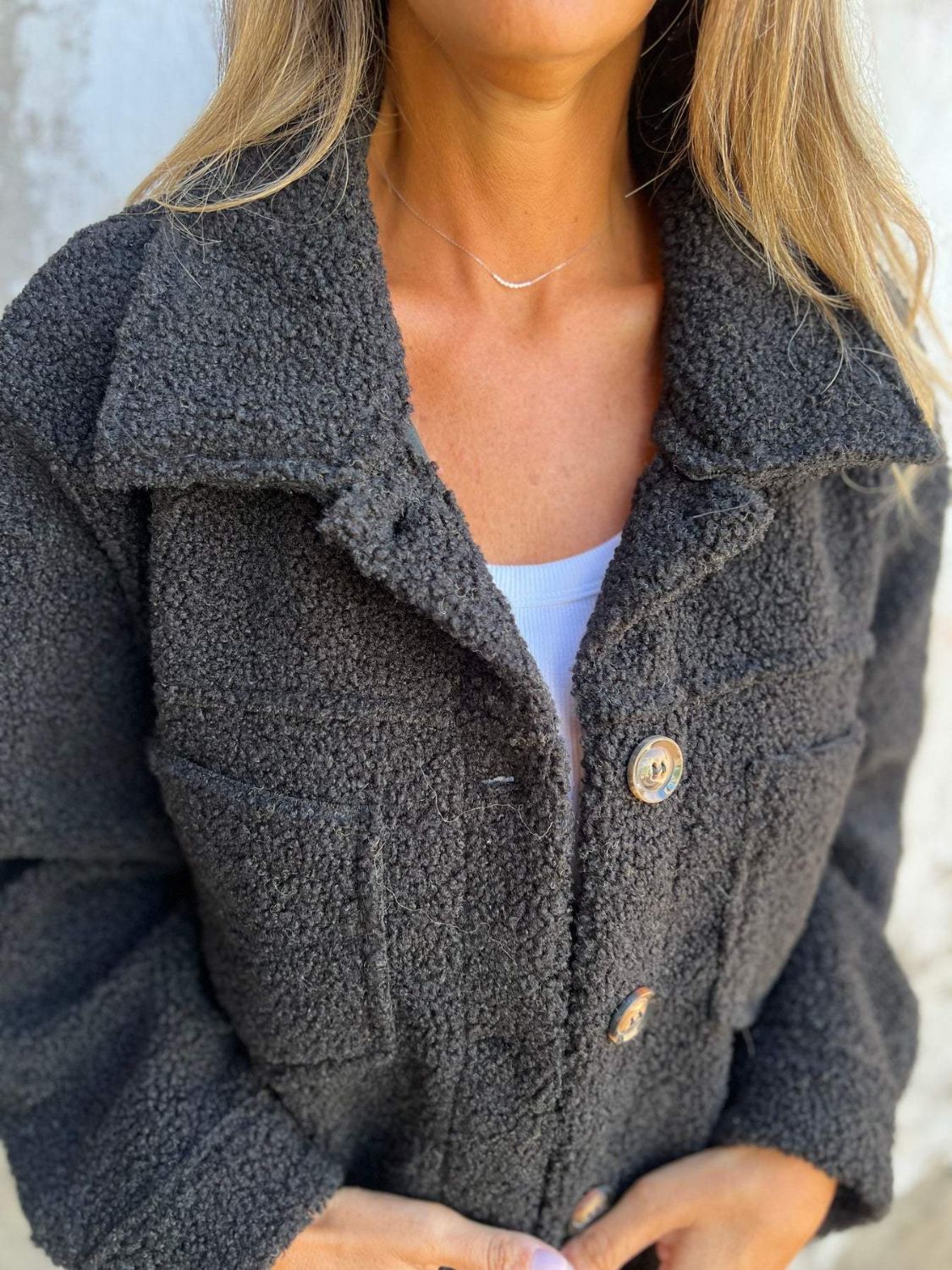 Cozy strikcardigan med knapper