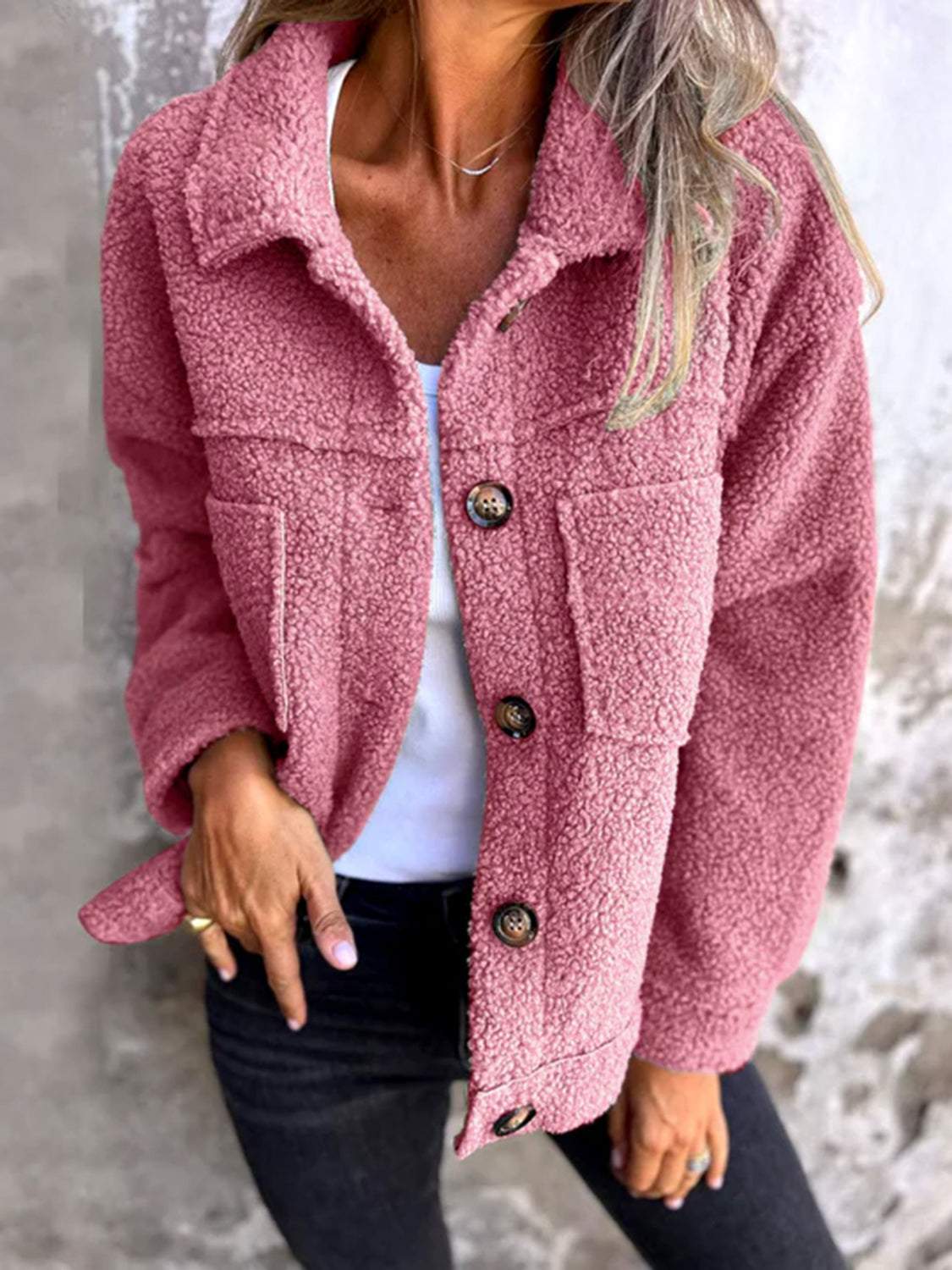 Cozy strikcardigan med knapper