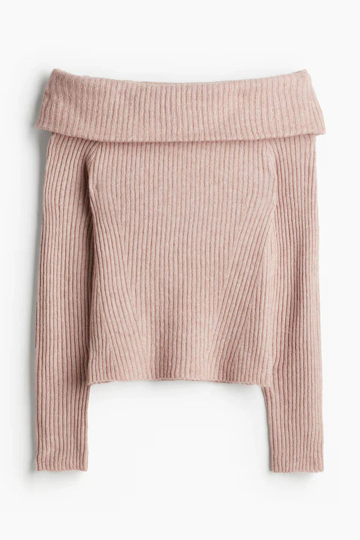 Sila | Off-skulder strik sweater