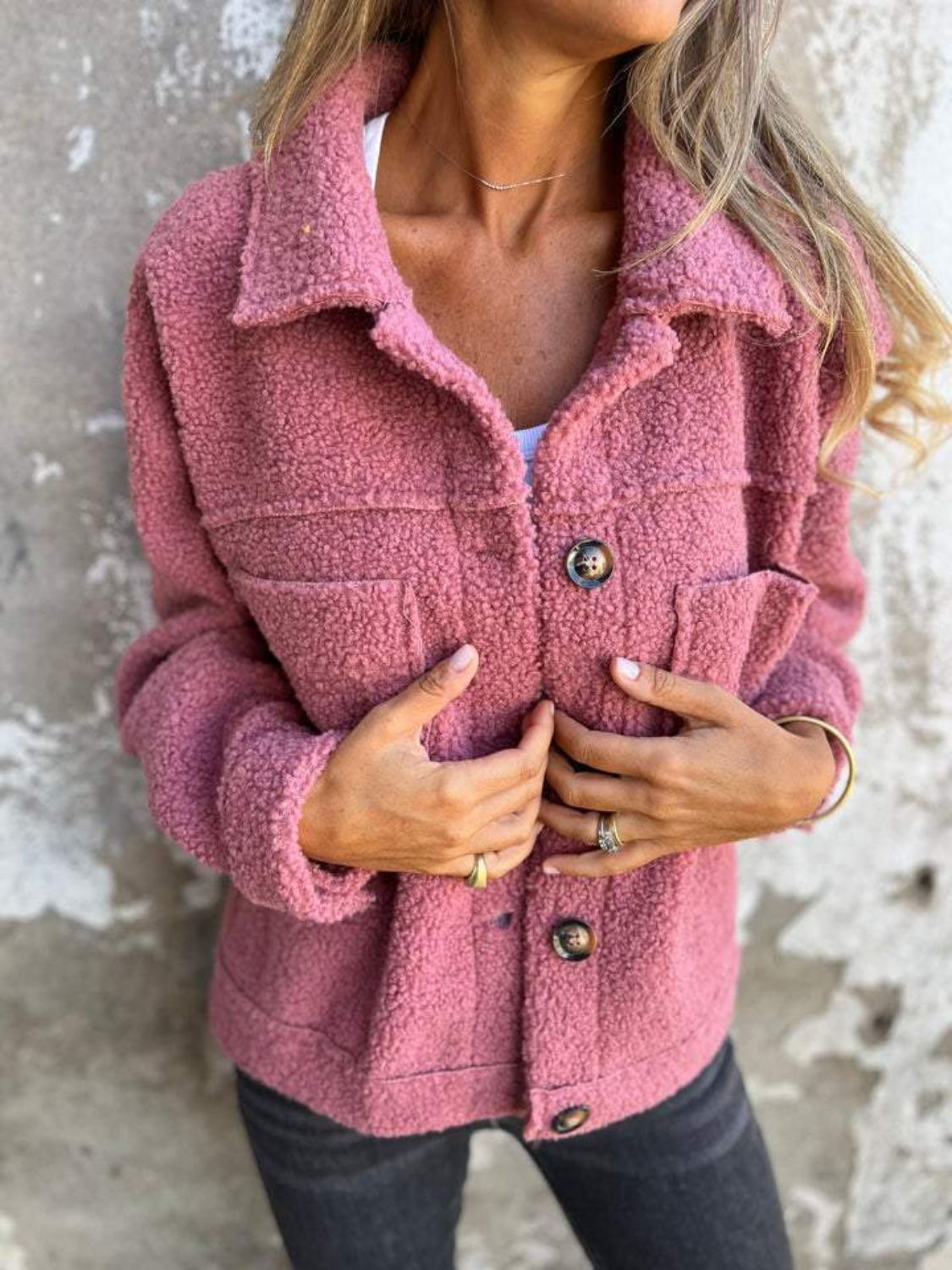 Cozy strikcardigan med knapper