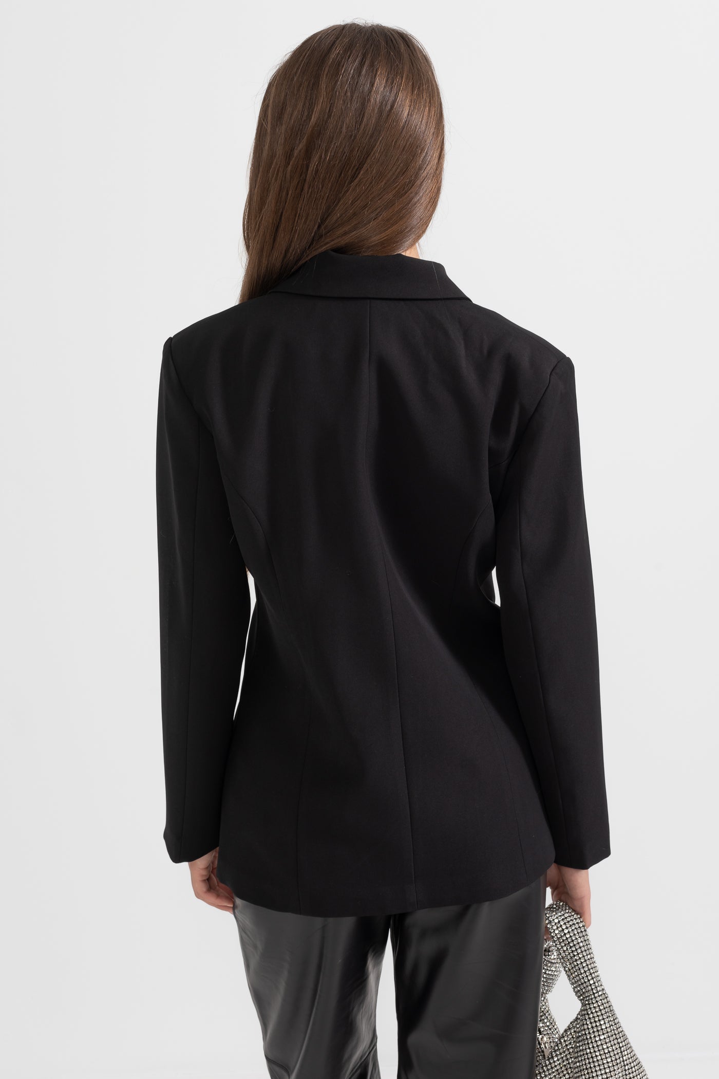 Stellar dobbeltbrystet blazer - sort