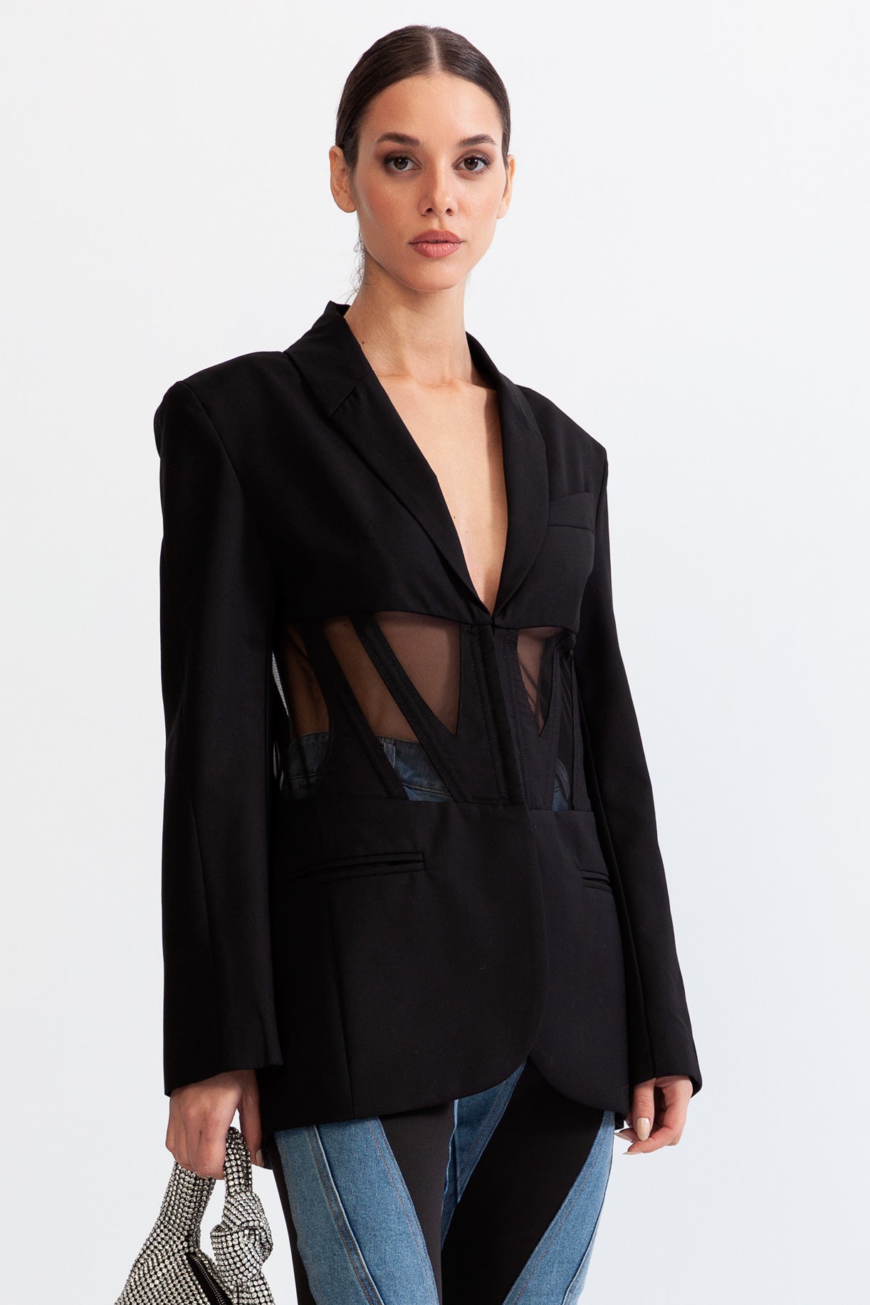 Corset Blazer - Black