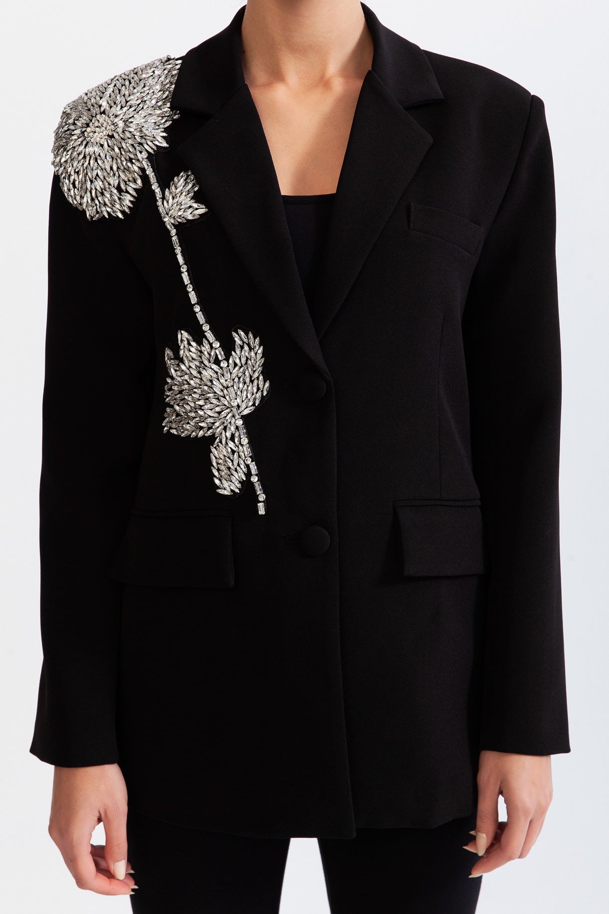 Jewel single breasted blazer - Black