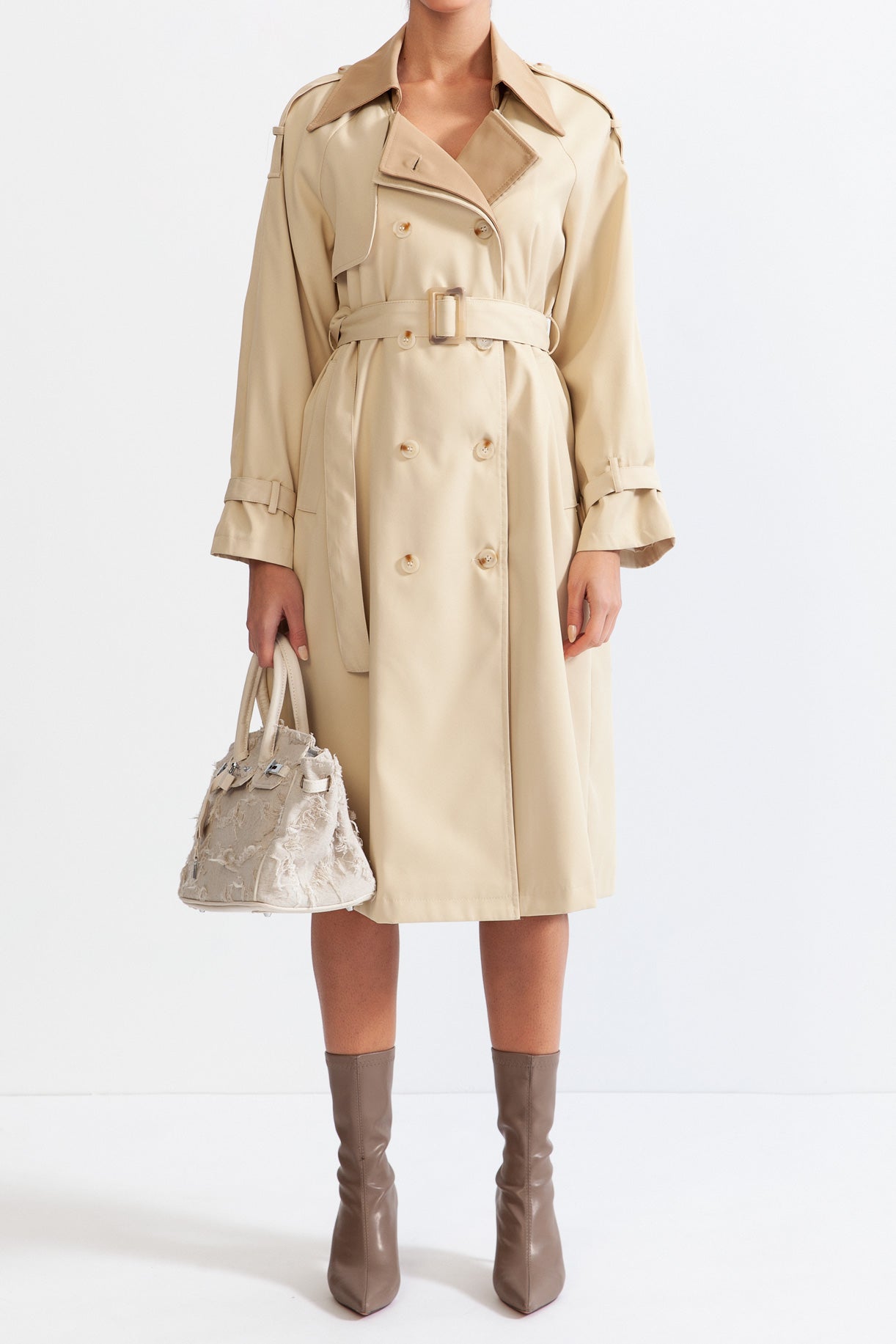 Classic trench coat with belt - Beige