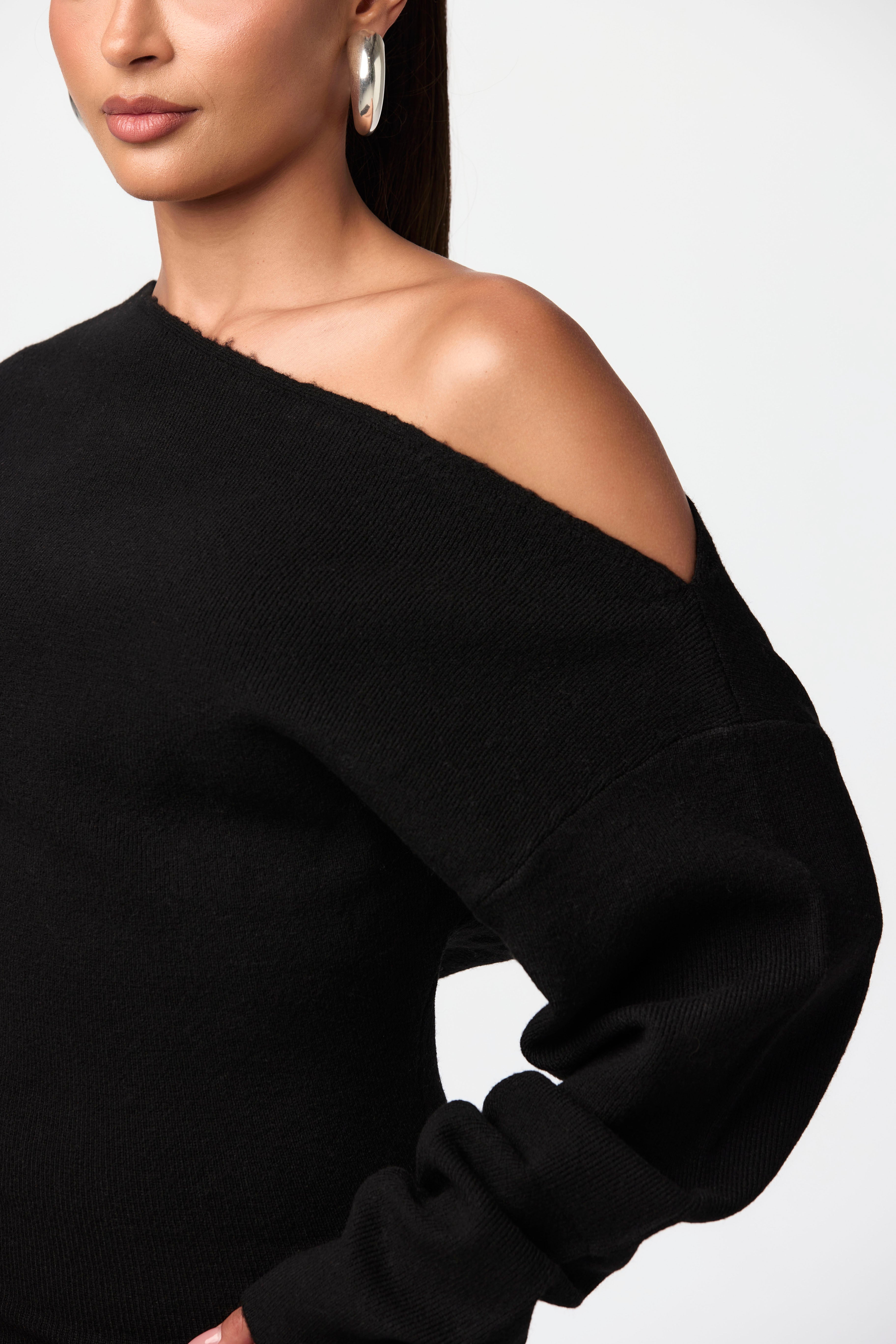 Annabelle | Off-Shoulder Sweater Dress