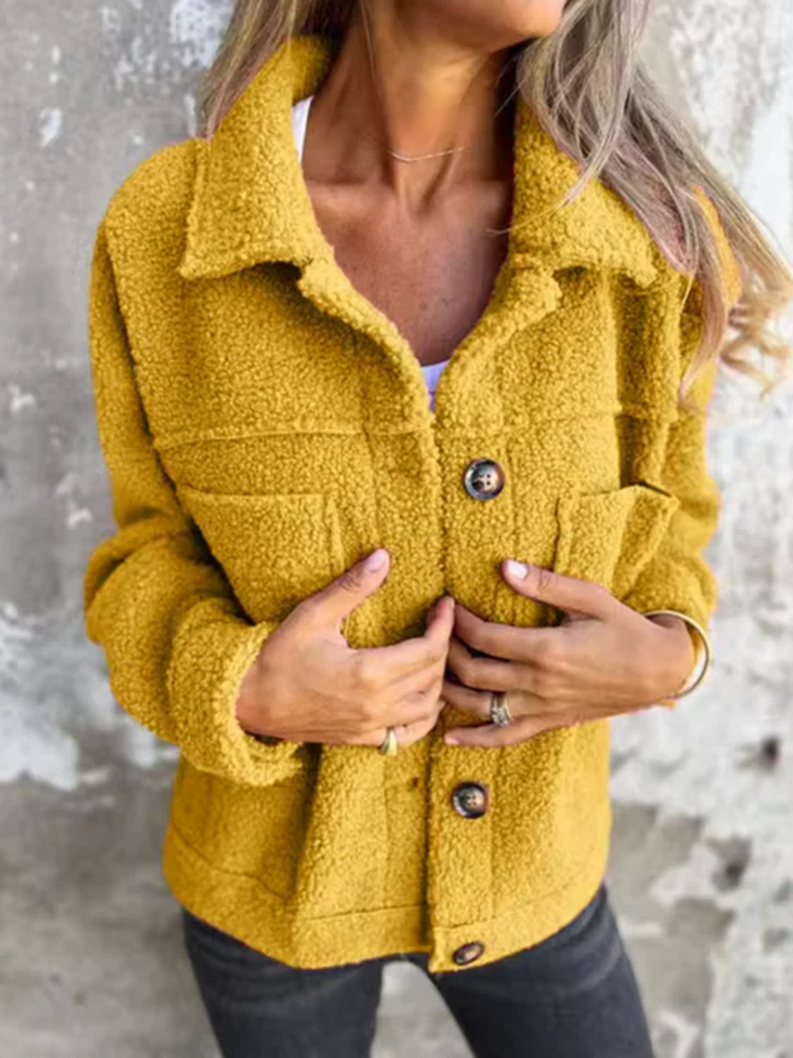 Cozy strikcardigan med knapper