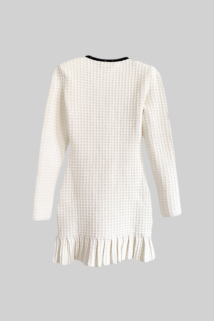 Textured Pattern Knit Dress - Ivoire