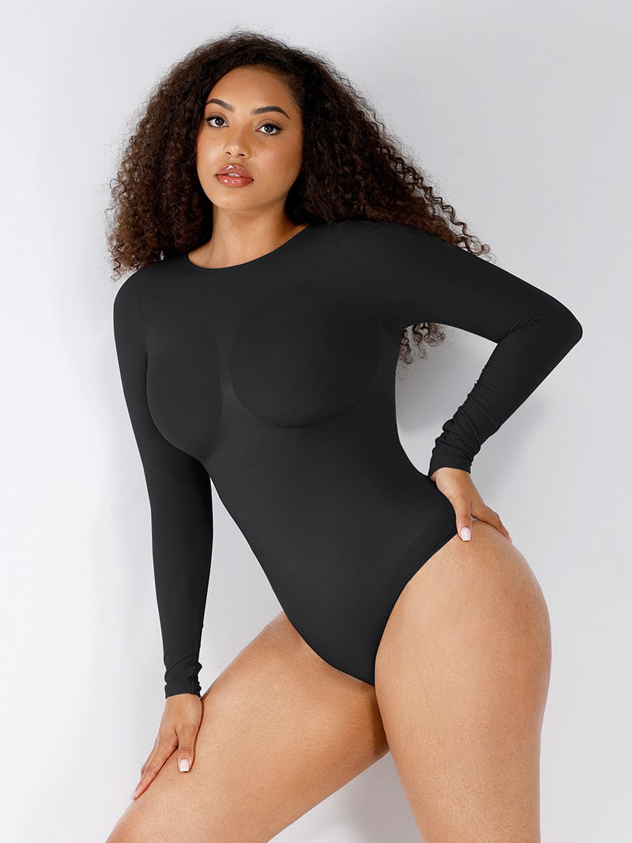 Long Sleeve Thong Bodysuit