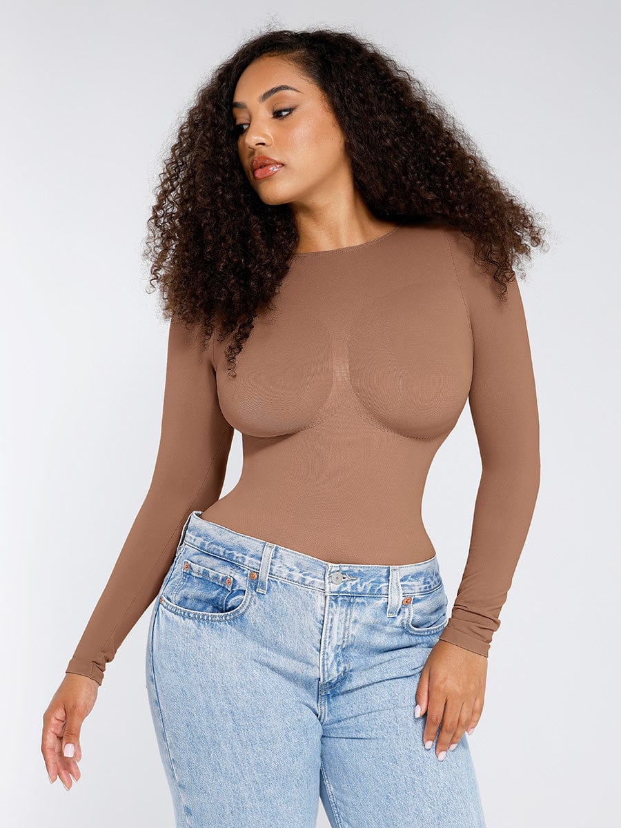 Long Sleeve Thong Bodysuit