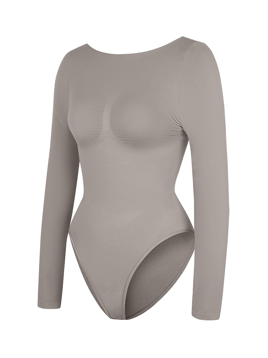 Langærmet thong bodysuit