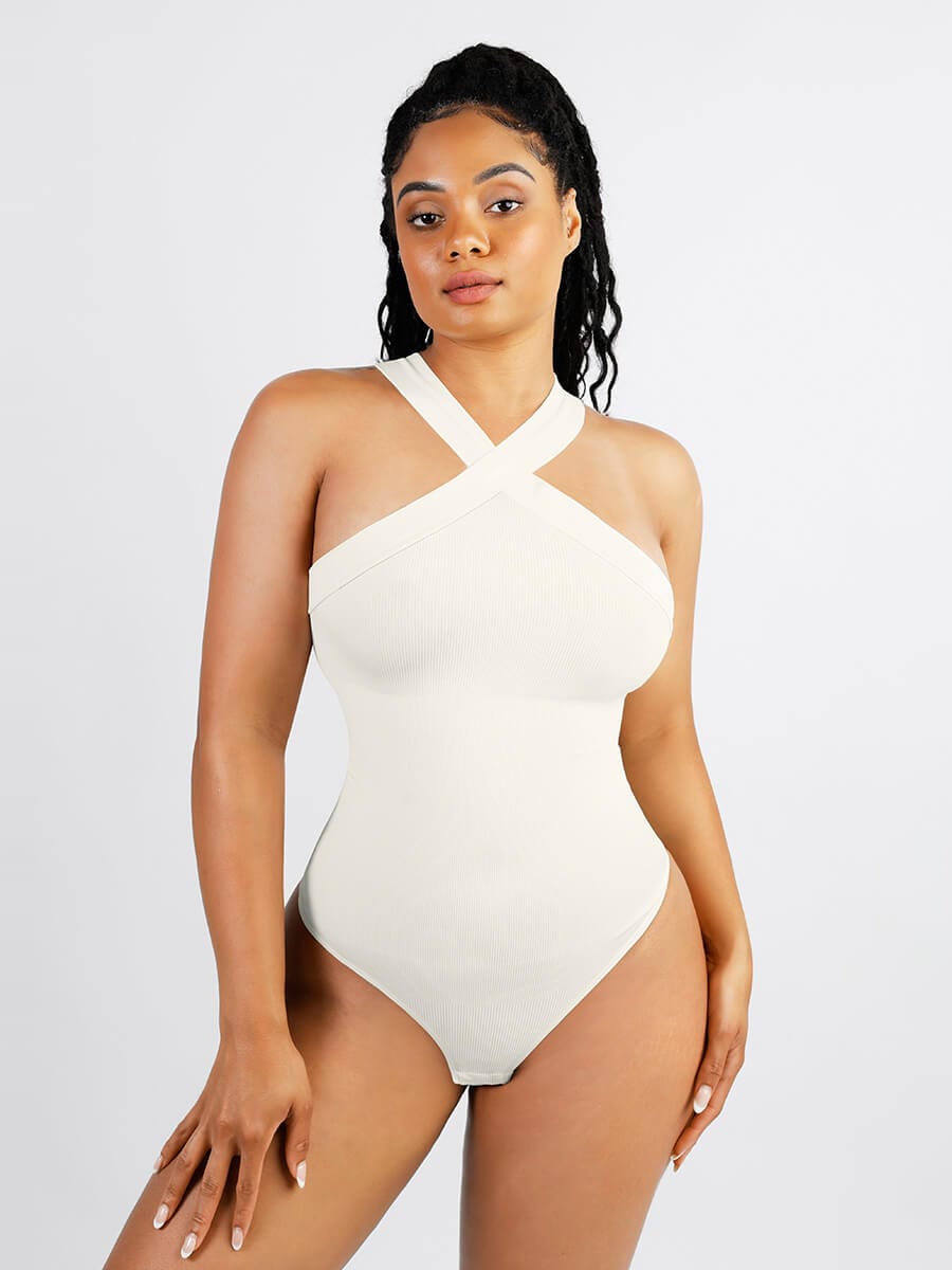 Crossover Halter Bodysuit