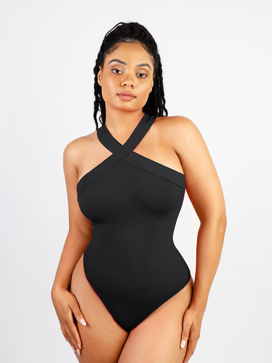 Crossover Halter Bodysuit