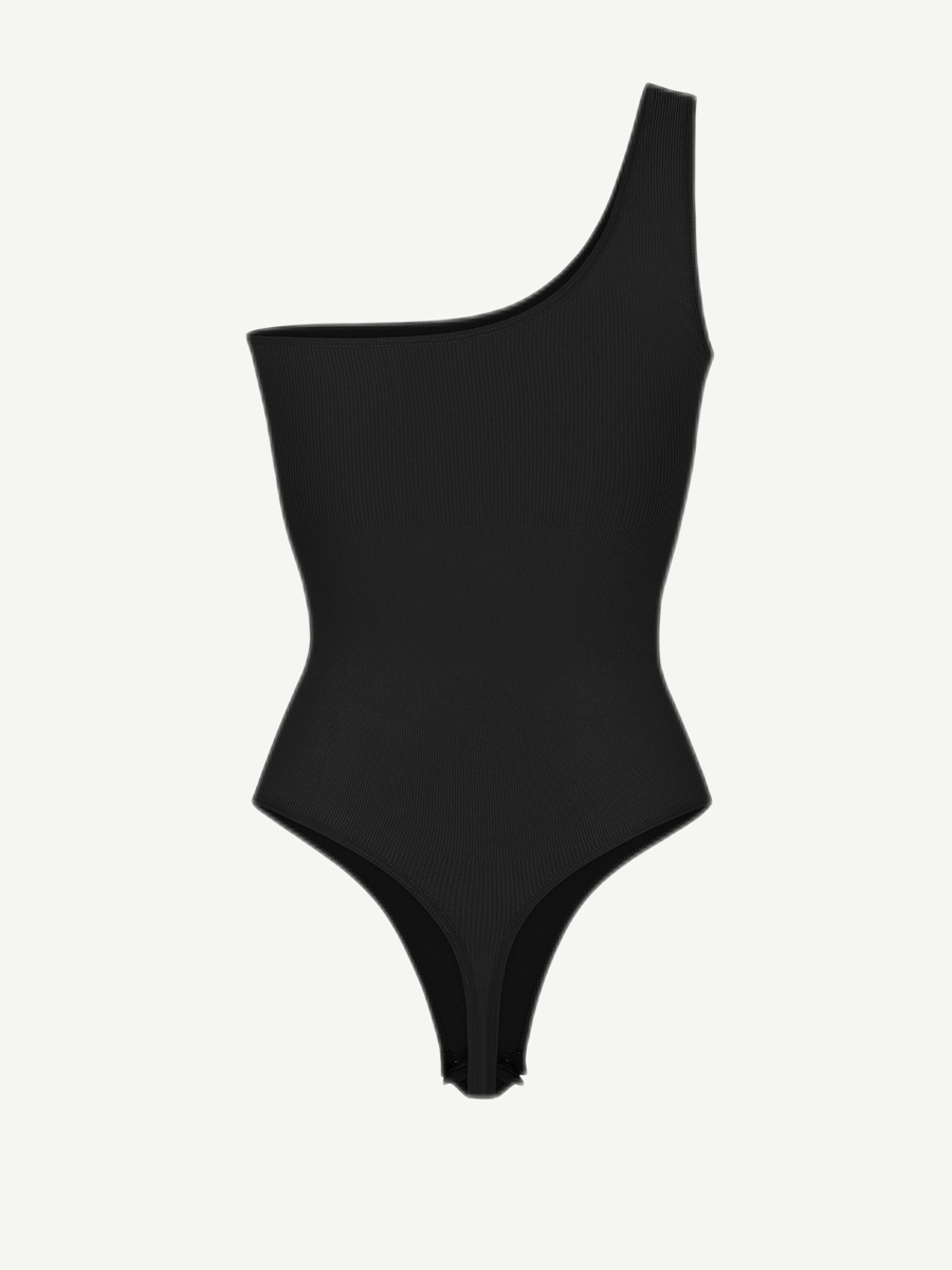 Én-skulder skulptur bodysuit