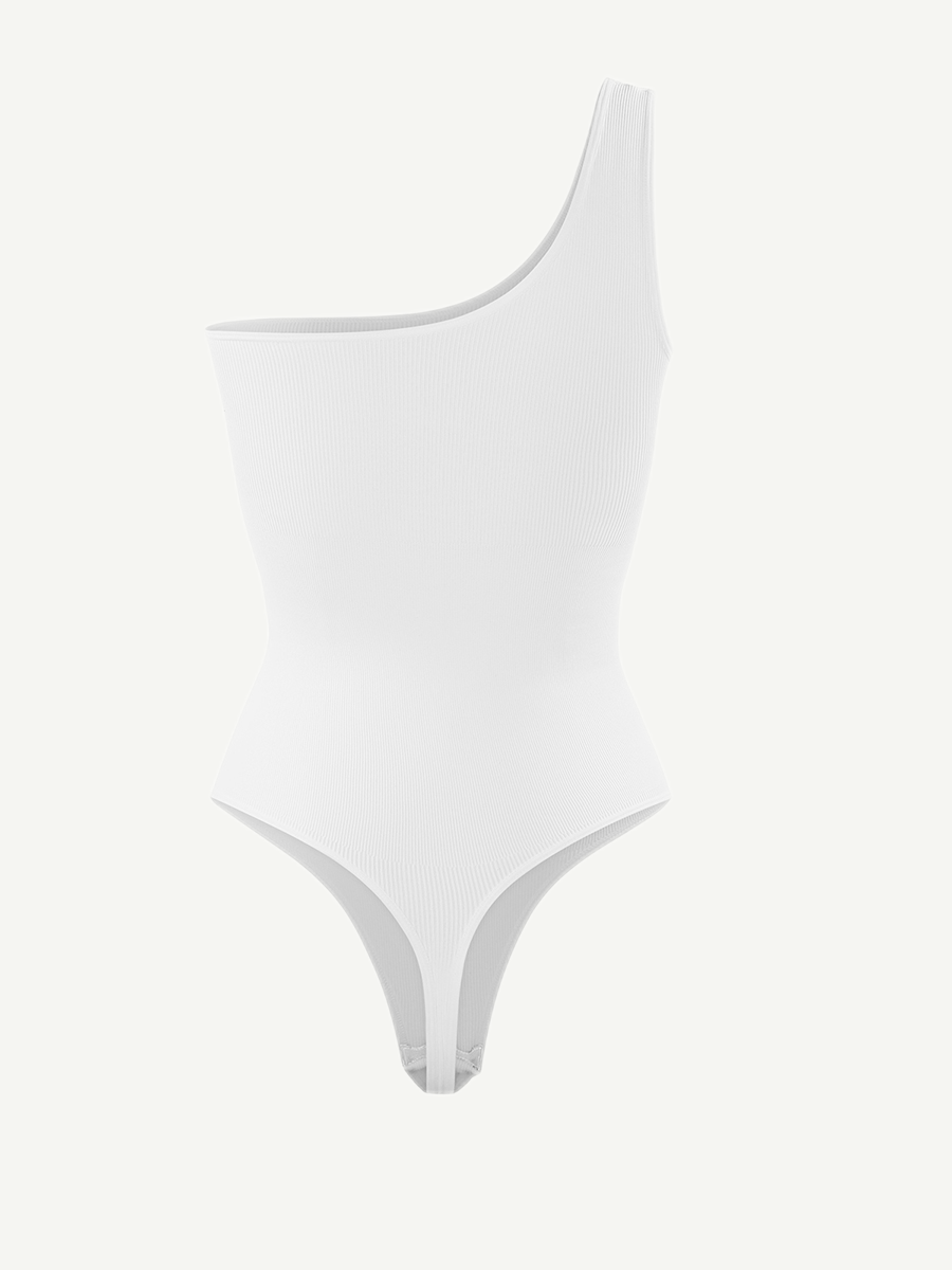 Én-skulder skulptur bodysuit