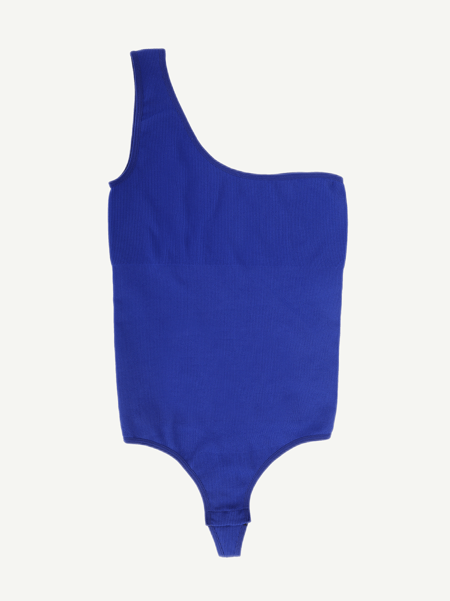 Én-skulder skulptur bodysuit