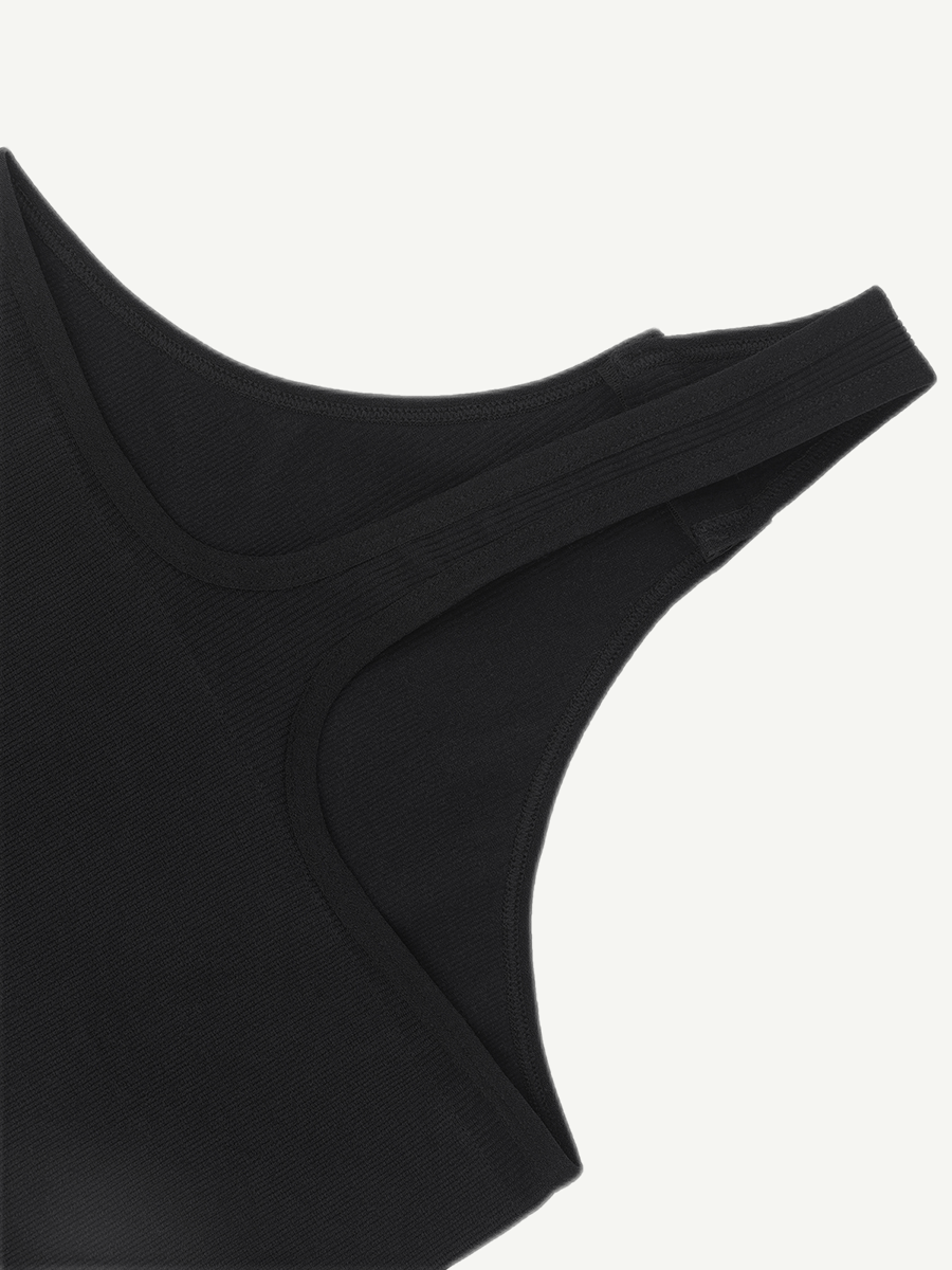 V-hals langærmet bodysuit