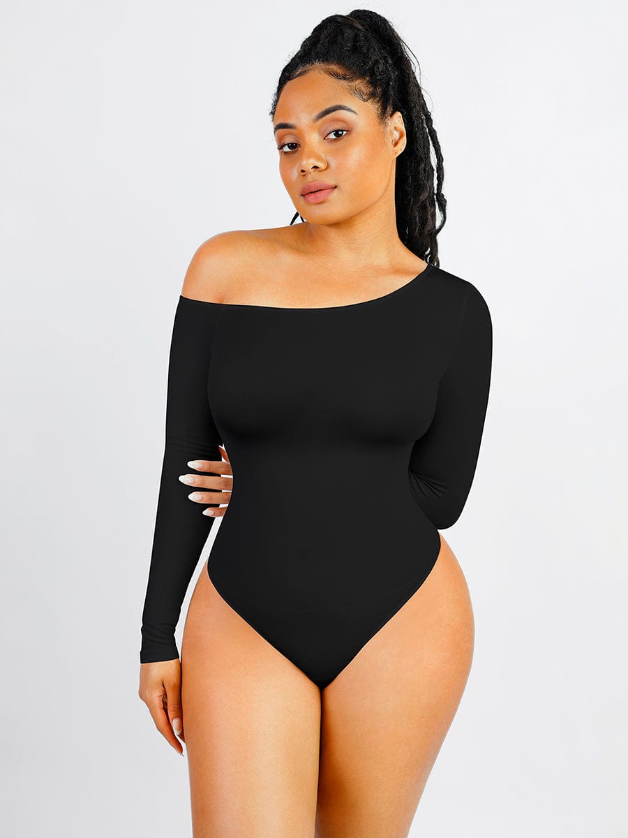 One Shoulder Sleeve Bodysuit