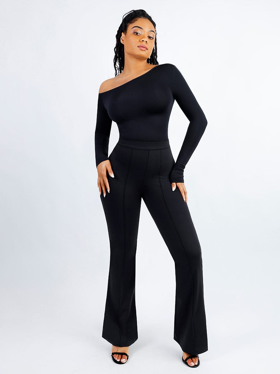 One Shoulder Sleeve Bodysuit